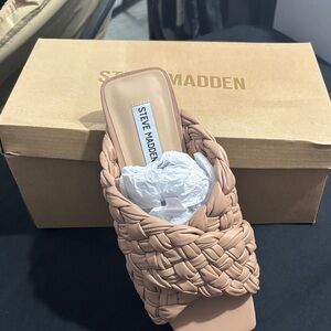 Steve Madden Women's Braided Tan Mules